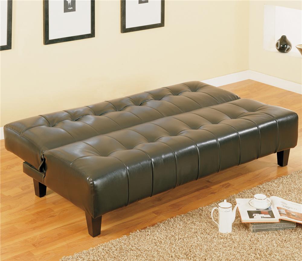 Crown Mark Futons & Daybeds Adjustable Sofa with Exposed Tapered Wood